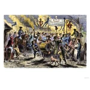 Stamp Act Riots in Boston Before the Revolutionary War Giclee Poster 