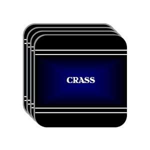 Personal Name Gift   CRASS Set of 4 Mini Mousepad Coasters (black 