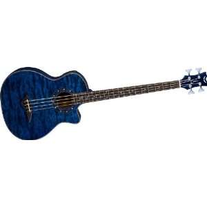   Ash Acoustic Electric Bass Guitar With Aphex Blue: Musical Instruments