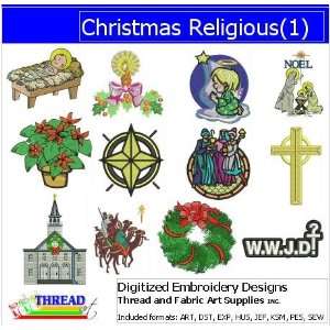   Embroidery Designs   Christmas Religious CD: Arts, Crafts & Sewing