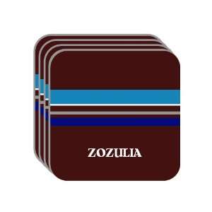 Personal Name Gift   ZOZULIA Set of 4 Mini Mousepad Coasters (blue 