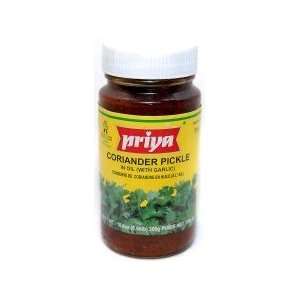 Priya Coriander Pickle in Oil (With Garlic)   10.6oz  
