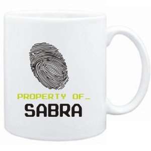  Mug White  Property of _ Sabra   Fingerprint  Female 