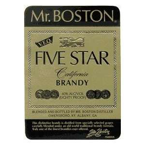  Mr. Boston Brandy 5 Star V.e.q. 80@ 1.75L: Grocery 