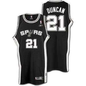 Tim Duncan Black Reebok NBA Swingman San Antonio Spurs Jersey:  