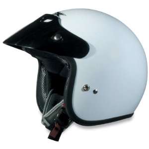   FX 75 Open Face Motorcycle Helmet White Large L 0104 0098: Automotive