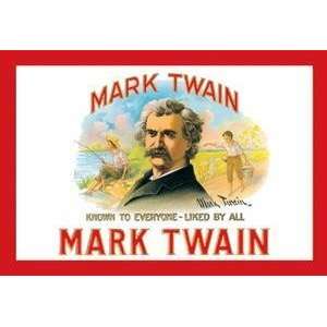  Vintage Art Mark Twain Cigars   01845 3: Home & Kitchen