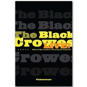 Black Crowes Poster   Rl Concert Flyer