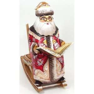   : BEAUTIFUL WOODEN RUSSIAN SANTA IN RECLINER (#0716): Everything Else