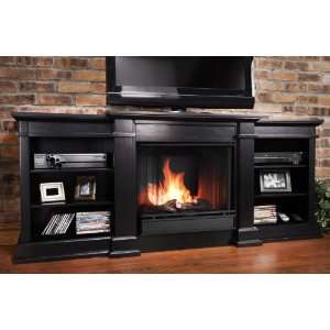  Real Flame Fresno Ventless Gel Fireplace (Black): Home 