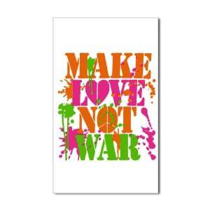   (Rectangle) Make Love Not War Peace Symbol Sign 