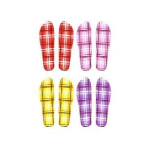  Flip Flops with Plaid pattern Case Pack 72: Everything 