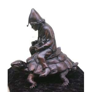  Metropolitan Galleries SRB96015 Elf on Turtle Bronze: Home 