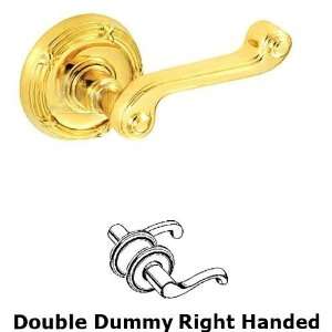Double dummy ornate right handed lever with ribbon and reed rosette in