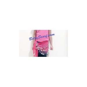  Kids hot pink belly dance skirt and hot pink headband in 