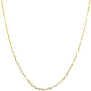    14 Karat Yellow Gold 0.8 mm Loose Rope Chain (18 Inch): Jewelry