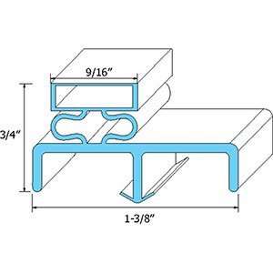   /Raetone Magnetic Gray 25 x 28 1/4 Door Gasket (50600804)   74 1066