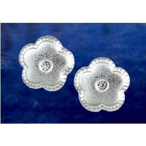  Flower Silver Stus Post Earings. Jewelry