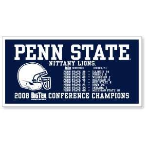  Penn State  Big 10 2008 Champion Score Banner Sports 