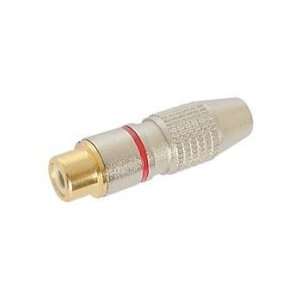   Velleman CA058R GOLD TIP RCA JACK W/RED BAND