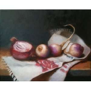  Still Life with Turnips, Original Painting, Home Decor 