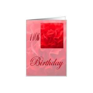  Happy 110th Birthday Dianthus Red Flower Card: Toys 