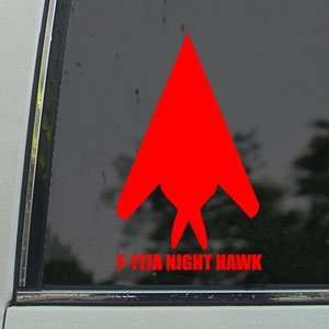  F 117A NIGHT HAWK Red Decal Military Soldier Car Red 