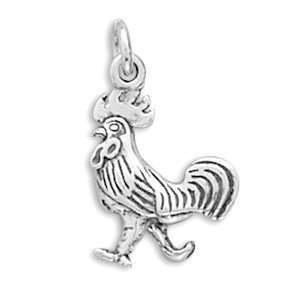   Sterling Silver Rooster Charm Measures 14x13mm   JewelryWeb: Jewelry