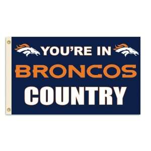  NFL Denver Broncos 3 by 5 Foot In Country Flag: Sports 