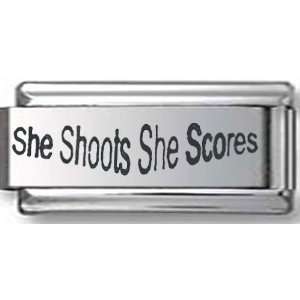  She Shoots  She Scores Italian charm Jewelry