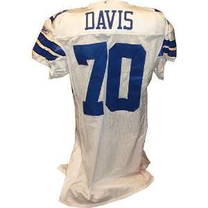 Leonard Davis #70 Cowboys at Giants 12 06 2009 Game Used White Jersey 