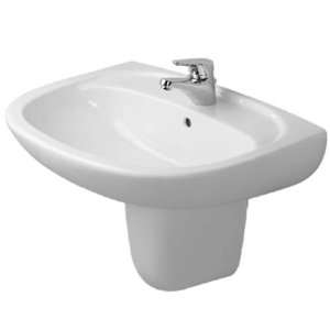 Duravit D13009 47 Duraplus 21 1/2 Three Hole Semi Pedestal Washbasin 