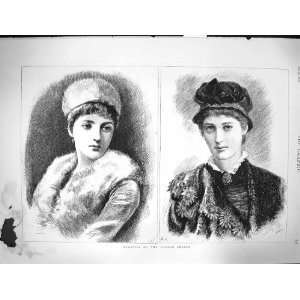   1878 Beautiful Girls Ladies Women London Season Print