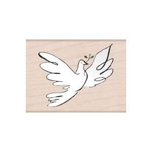  Sketched Dove Wood Mounted Rubber Stamp (E4225): Arts 
