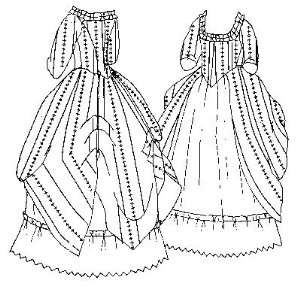  1770 Polonaise & Petticoat Pattern (Size Medium 12 16 