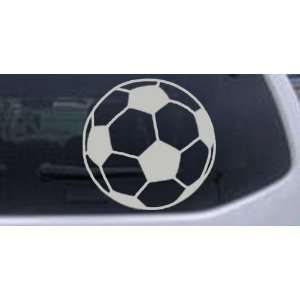Soccer Ball Sports Car Window Wall Laptop Decal Sticker    Silver 3in 
