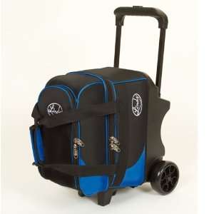  Linds Deluxe Single Ball Roller Bowling Bag  Black/Blue 