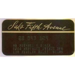 Mickey Cohen Signed Saks Fifth Avenue Credit Card w/ Affidavits Ultra 