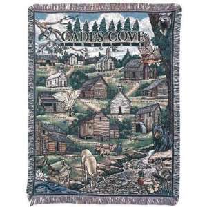  Cades Cove Tennessee Wildlife Tapestry Throw Blanket 50 
