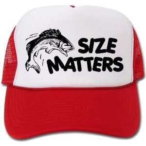  Size Matters Funny Fishing Design Mesh Hats / Cap 