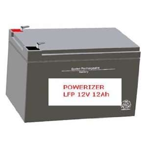  Powerizer LiFePO4 Battery: 12V 12Ah ( 154 Wh, 24A rate 