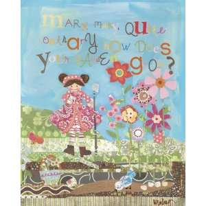 Mary Mary Quite Contrary Nursery Rhyme Canvas Reproduction 