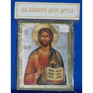  Christ Almighty The Teacher   wood icon plaque   6 1/4 x 