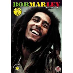 2011 Music Pop Calendars: Bob Marley   12 Months With Stickers On Back 