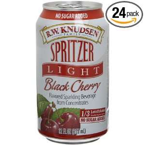   Spritzer, Light Black Cherry, Low Calorie, 12 Ounce Cans (Pack of 24