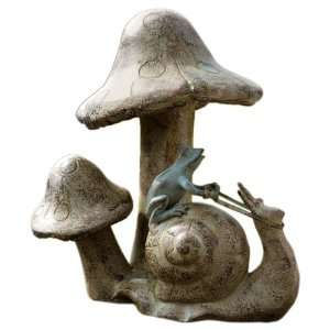  SPI Home 33112 Snail and Mushroom Garden Statue: Patio 