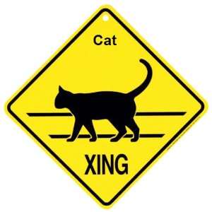  Cat Xing Sign Crossing Sign Gift