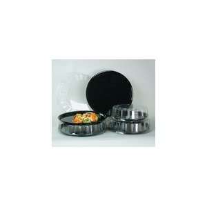  16 Inch Black CHECKMATE Cater Trays and Lids Combo 