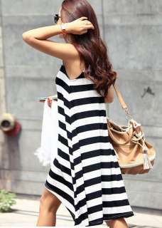 Womens Dress Black & White Stripe New 2012 Summer *047  