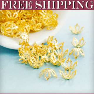Approx 333 Pcs Wholesale new fashion Hot Top Gold Plated Bead Caps 8x8 